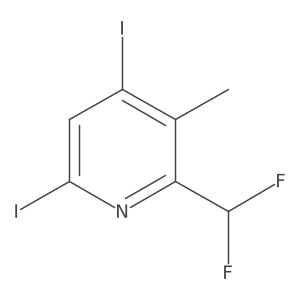 2-(Difluoromethyl)-4,6-diiodo-3-methylpyridine Structure