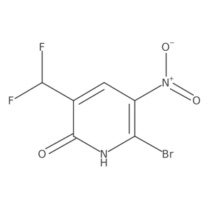 6-Bromo-3-(difluoromethyl)-5-nitropyridin-2-ol结构式
