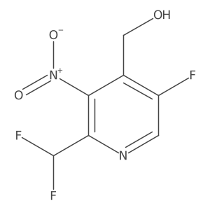 2-(Difluoromethyl)-5-fluoro-3-nitropyridine-4-methanol结构式