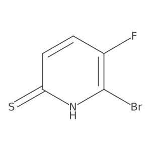 6-bromo-5-fluoro-1H-pyridine-2-thione结构式