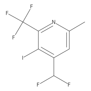 Pyridine, 4-(difluoromethyl)-3-iodo-6-methyl-2-(trifluoromethyl)-结构式