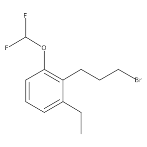 1-(3-Bromopropyl)-2-(difluoromethoxy)-6-ethylbenzene结构式
