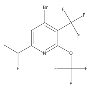 4-Bromo-6-(difluoromethyl)-2-(trifluoromethoxy)-3-(trifluoromethyl)pyridine结构式