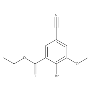 Ethyl 2-bromo-5-cyano-3-methoxybenzoate结构式