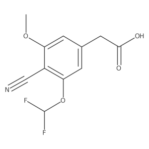 2-(4-Cyano-3-(difluoromethoxy)-5-methoxyphenyl)acetic acid结构式