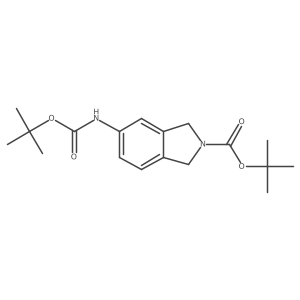 tert-butyl 5-{[(tert-butoxy)carbonyl]amino}-2,3-dihydro-1H-isoindole-2-carboxylate Structure