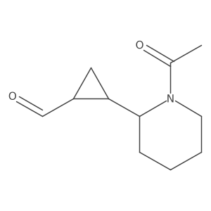 2-(1-Acetylpiperidin-2-yl)cyclopropanecarbaldehyde结构式