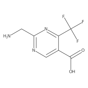 2-(Aminomethyl)-4-(trifluoromethyl)pyrimidine-5-carboxylic acid结构式