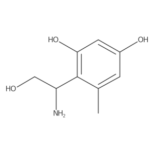 1,3-Benzenediol, 4-(1-amino-2-hydroxyethyl)-5-methyl- Structure
