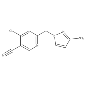 6-[(3-Amino-1H-pyrazol-1-yl)methyl]-4-chloro-3-pyridinecarbonitrile Structure