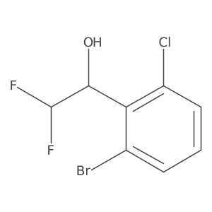 1-(2-Bromo-6-chlorophenyl)-2,2-difluoroethan-1-ol结构式