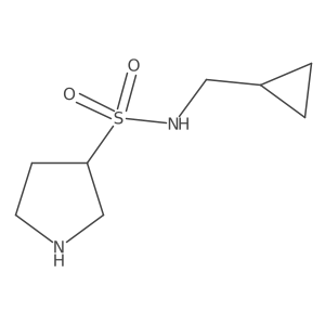 N-(cyclopropylmethyl)pyrrolidine-3-sulfonamide Structure