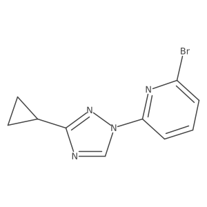2-Bromo-6-(3-cyclopropyl-1H-1,2,4-triazol-1-yl)pyridine结构式