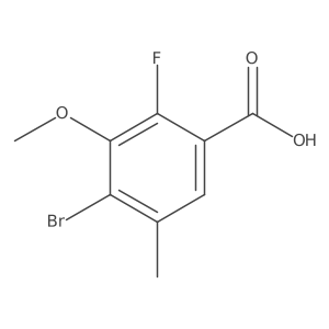 4-Bromo-2-fluoro-3-methoxy-5-methylbenzoic acid结构式