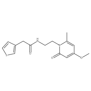 N-(2-(4-methoxy-6-methyl-2-oxopyridin-1(2H)-yl)ethyl)-2-(thiophen-3-yl)acetamide Structure