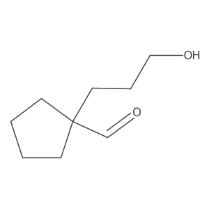 1-(3-Hydroxypropyl)cyclopentane-1-carbaldehyde结构式