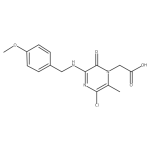 3-(4-Methoxybenzylamino)-5-chloro-6-methyl-1-carboxymethylpyrazinone Structure