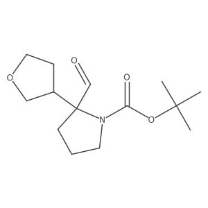 Tert-butyl 2-formyl-2-(oxolan-3-yl)pyrrolidine-1-carboxylate Structure