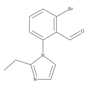 2-bromo-6-(2-ethyl-1H-imidazol-1-yl)benzaldehyde结构式