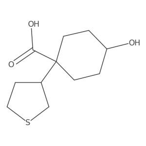 4-Hydroxy-1-(thiolan-3-yl)cyclohexane-1-carboxylic acid Structure
