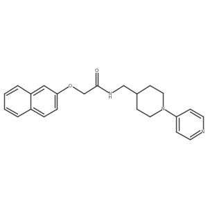 2-(naphthalen-2-yloxy)-N-((1-(pyridin-4-yl)piperidin-4-yl)methyl)acetamide结构式