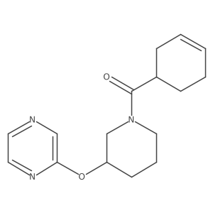 Cyclohex-3-en-1-yl(3-(pyrazin-2-yloxy)piperidin-1-yl)methanone Structure