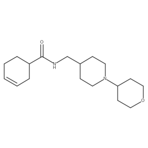 N-((1-(tetrahydro-2H-pyran-4-yl)piperidin-4-yl)methyl)cyclohex-3-enecarboxamide结构式
