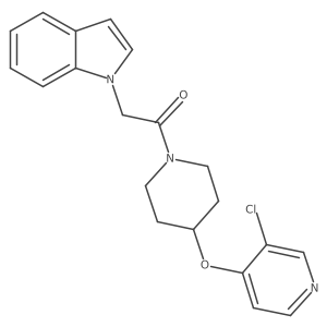 1-(4-((3-chloropyridin-4-yl)oxy)piperidin-1-yl)-2-(1H-indol-1-yl)ethanone Structure
