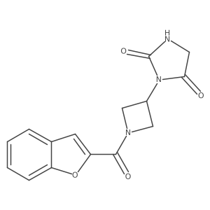 3-(1-(Benzofuran-2-carbonyl)azetidin-3-yl)imidazolidine-2,4-dione Structure