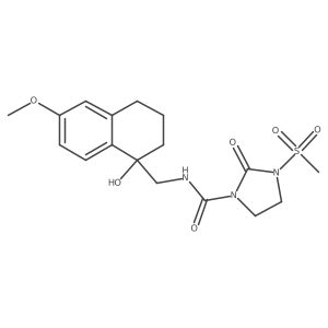 N-((1-hydroxy-6-methoxy-1,2,3,4-tetrahydronaphthalen-1-yl)methyl)-3-(methylsulfonyl)-2-oxoimidazolidine-1-carboxamide Structure