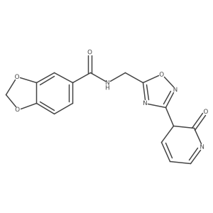 N-[[3-(2-oxo-3H-pyridin-3-yl)-1,2,4-oxadiazol-5-yl]methyl]-1,3-benzodioxole-5-carboxamide Structure