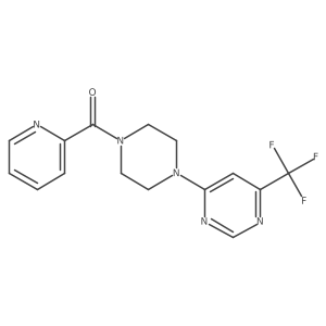 Pyridin-2-yl(4-(6-(trifluoromethyl)pyrimidin-4-yl)piperazin-1-yl)methanone结构式