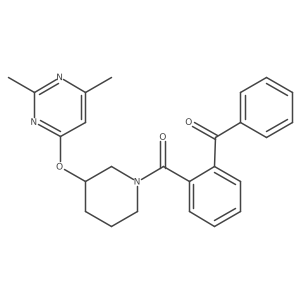 (2-Benzoylphenyl)(3-((2,6-dimethylpyrimidin-4-yl)oxy)piperidin-1-yl)methanone Structure