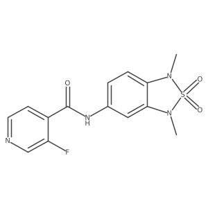 N-(1,3-dimethyl-2,2-dioxido-1,3-dihydrobenzo[c][1,2,5]thiadiazol-5-yl)-3-fluoroisonicotinamide Structure