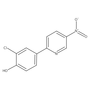 2-Chloro-4-(5-nitropyridin-2-yl)phenol Structure