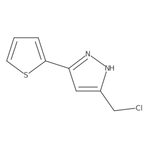 5-(chloromethyl)-3-(thiophen-2-yl)-1H-pyrazole Structure