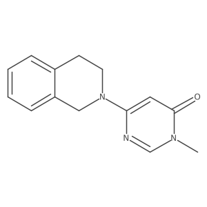 3-Methyl-6-(1,2,3,4-tetrahydroisoquinolin-2-yl)-3,4-dihydropyrimidin-4-one结构式