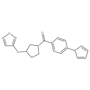 (3-((1,2,5-thiadiazol-3-yl)oxy)pyrrolidin-1-yl)(4-(1H-pyrrol-1-yl)phenyl)methanone Structure