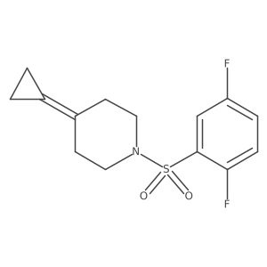 4-Cyclopropylidene-1-((2,5-difluorophenyl)sulfonyl)piperidine结构式
