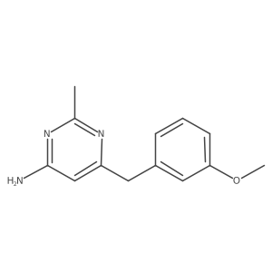 6-[(3-Methoxyphenyl)methyl]-2-methylpyrimidin-4-amine结构式