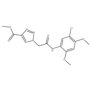 methyl 1-{[(5-chloro-2,4-dimethoxyphenyl)carbamoyl]methyl}-1H-1,2,3-triazole-4-carboxylate结构式
