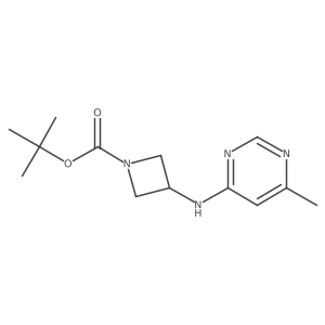 Tert-butyl 3-[(6-methylpyrimidin-4-yl)amino]azetidine-1-carboxylate结构式