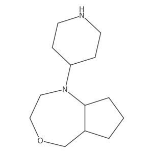 1-(piperidin-4-yl)octahydro-1H-cyclopenta[e][1,4]oxazepine结构式