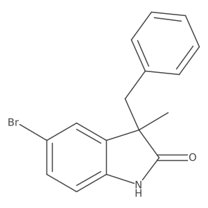 3-Benzyl-5-bromo-3-methylindolin-2-one结构式