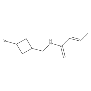 N-[(3-bromocyclobutyl)methyl]but-2-enamide结构式