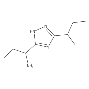 (1S)-1-[3-(butan-2-yl)-1H-1,2,4-triazol-5-yl]propan-1-amine结构式