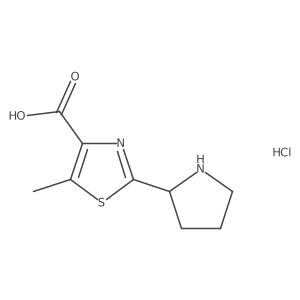 5-Methyl-2-(pyrrolidin-2-yl)-1,3-thiazole-4-carboxylic acid hydrochloride Structure