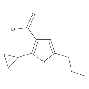 2-Cyclopropyl-5-propylfuran-3-carboxylic acid结构式