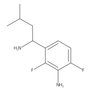 3-(1-Amino-3-methylbutyl)-2,6-difluoroaniline结构式