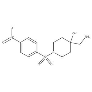 4-(Aminomethyl)-1-(4-nitrobenzenesulfonyl)piperidin-4-ol Structure